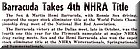 Image: Sox & Martin Barracuda takes 4th NHRA title - November, 1969